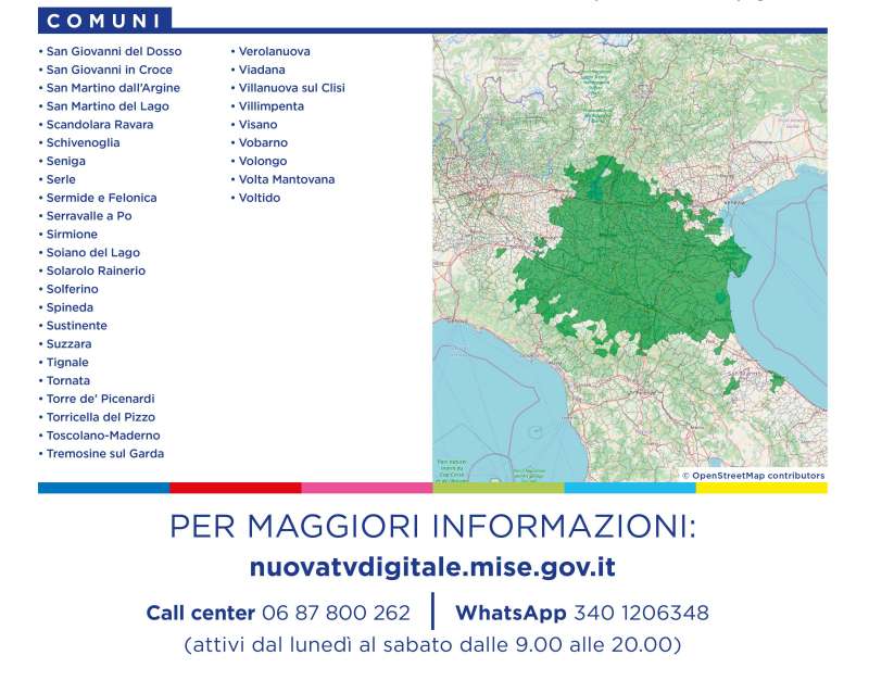 Rilascio banda 700 e refarming frequenze Digitale Terrestre Lombardia (9 Marzo 2022)