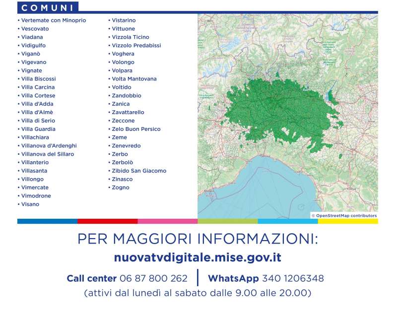 Rilascio banda 700 e refarming frequenze Digitale Terrestre Lombardia (8 Marzo 2022)