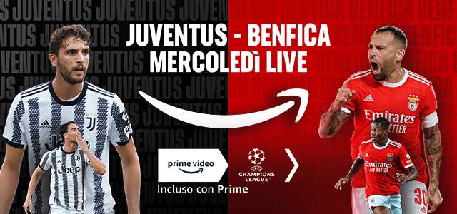 Champions League, Juventus - Benfica (diretta esclusiva Amazon Prime Video)