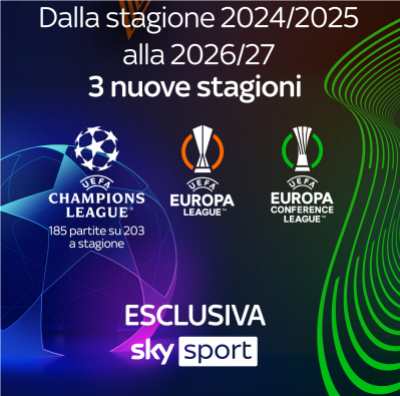 Champions, Europa e Conference League: le finali 2024 live su Sky e in streaming NOW