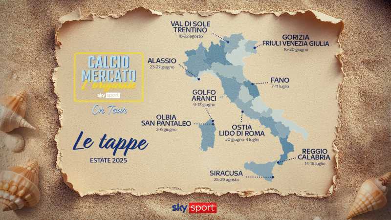 CALCIOMERCATO – L’ORIGINALE ON TOUR su Sky e NOW al via il viaggio estivo del mercato 