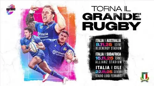 Sky e Rai uniscono le forze: copertura totale per l’Italia Rugby nella Quilter Nations Series 2025