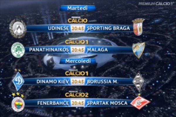 Mediaset Premium, Preliminari Ritorno Champions - Programma e Telecronisti Mediaset Premium, Preliminari Ritorno Champions - Programma e Telecronisti