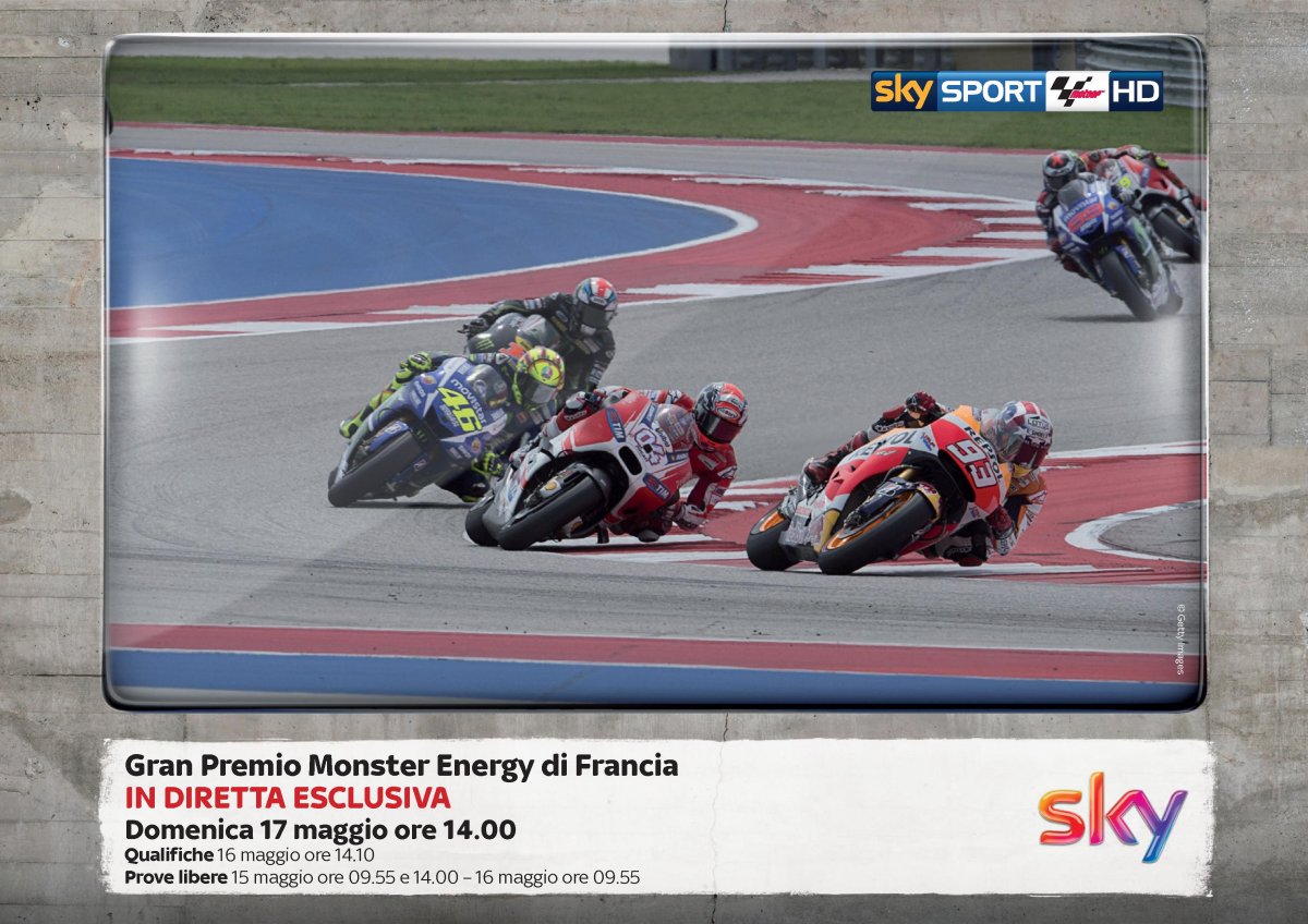 Sky Sport MotoGP HD Gp Francia, Palinsesto 14 - 17 Maggio #TuttoAcceso
