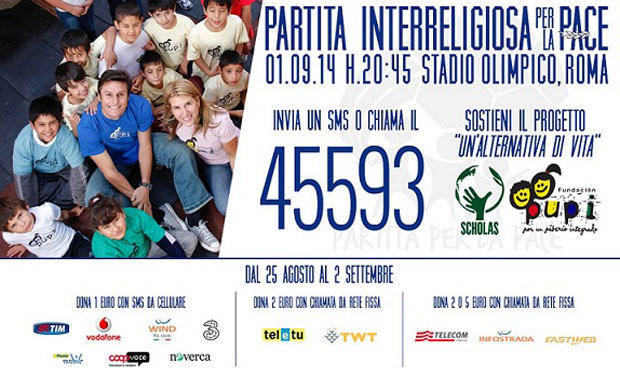 Partita interreligiosa per la Pace - Diretta Rai 1