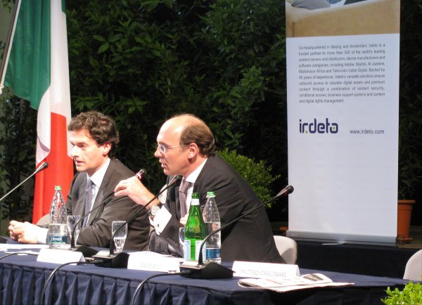 Andrea Ambrogetti (DGTVi) e David Bogi (Tivù) al Forum Europeo 2010