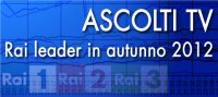 Ascolti Tv Rai Autunno 2012: il gruppo si conferma leader nello scenario competitivo