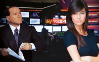 Ilaria D'Amico ospita Silvio Berlusconi su SkyTg24 a ''Lo Spoglio''