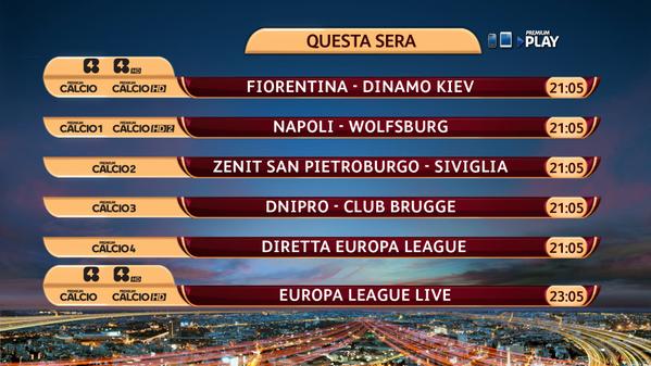 Sport Mediaset, Europa League Quarti Ritorno - Programma e Telecronisti