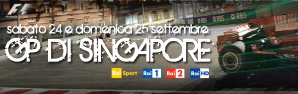 Formula 1 2011 - il weekend del GP di Singapore sulla Rai (anche in HD) Formula 1 2011 - il weekend del GP di Singapore sulla Rai (anche in HD)