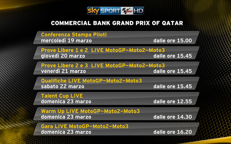 Sky Sport MotoGP HD | Palinsesto Gp Qatar (19 - 22 Marzo 2014) #SkyMotori Sky Sport MotoGP HD | Palinsesto Gp Qatar (19 - 22 Marzo 2014) #SkyMotori