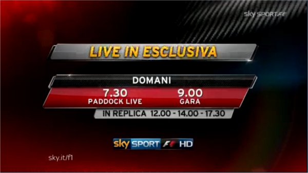 F1 Malesia: alle 9 su Sky la diretta esclusiva, alle 14 la replica visibile a tutti i clienti Immagine nel testo correlata a: F1 Malesia: alle 9 su Sky la diretta esclusiva, alle 14 la replica visibile a tutti i clienti