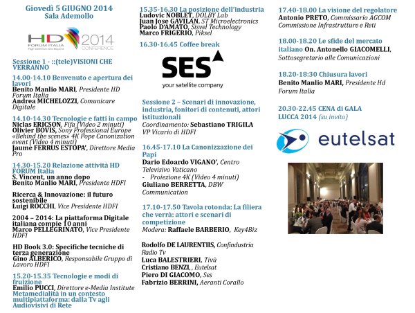 Conferenza HD Forum Italia 2014 in diretta su Digital-Sat #forumeuropeo