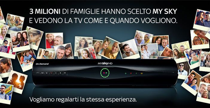 MySky raggiunge 3 milioni e Sky lo regala ai clienti da almeno 6 anni