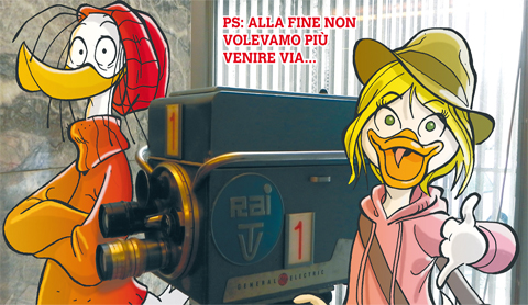Immagine di Paperoga e Paperetta YeYe ''visitano'' il Centro di Produzione Rai di Torino - Scopri su Televisione