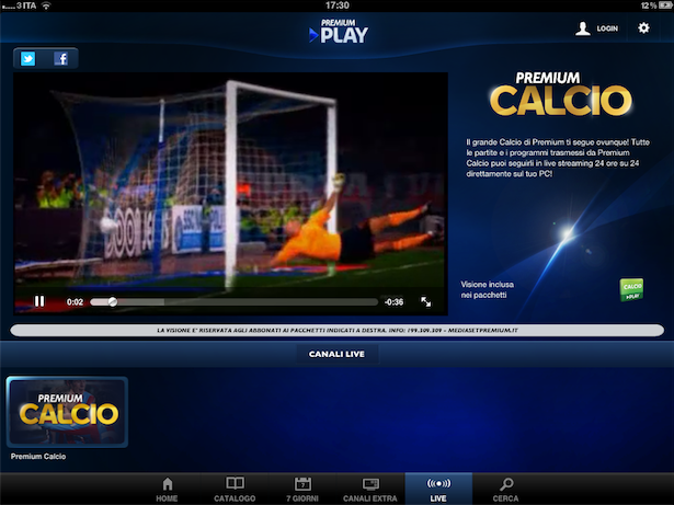 Da sabato la Serie A su Premium Play disponibile anche in modalità 3G