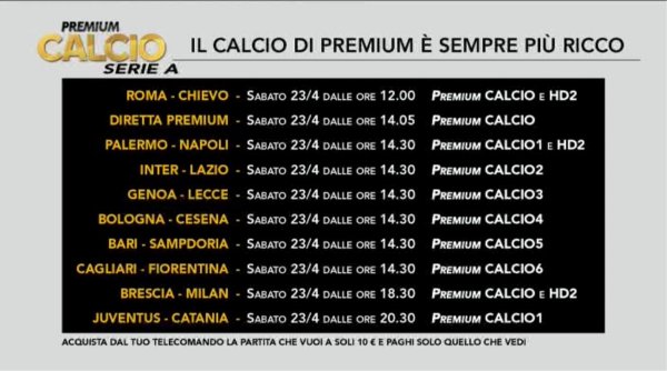 Serie A su Mediaset Premium - I telecronisti della 34a giornata Serie A su Mediaset Premium - I telecronisti della 34a giornata