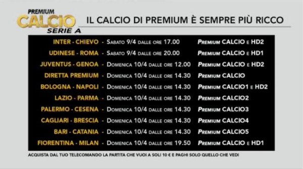 Serie A su Mediaset Premium - I telecronisti della 32a giornata Serie A su Mediaset Premium - I telecronisti della 32a giornata