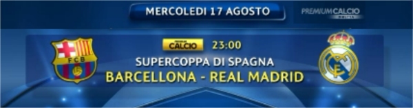 Supercoppa Spagnola Ritorno - Barcellona-Real Madrid (diretta su Mediaset Premium) Supercoppa Spagnola Ritorno - Barcellona-Real Madrid (diretta su Mediaset Premium)
