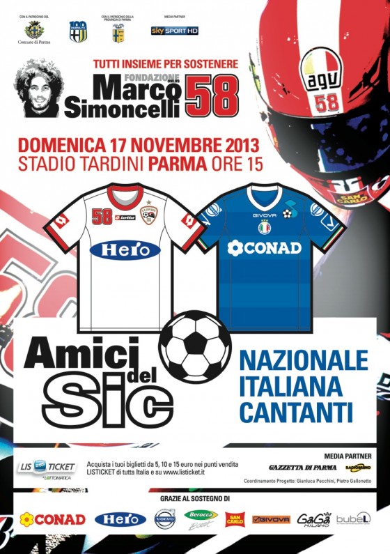Immagine di Tutti insieme per Marco Simoncelli, partita benefica in diretta su Sky Sport