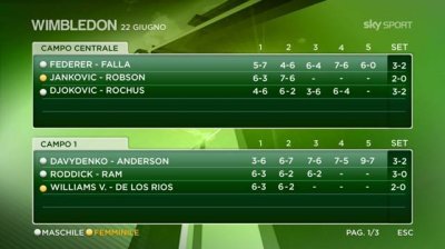 Tennis, Wimbledon 2011: 6 canali in HD su Sky Sport e la finalissima in 3D Tennis, Wimbledon 2011: 6 canali in HD su Sky Sport e la finalissima in 3D
