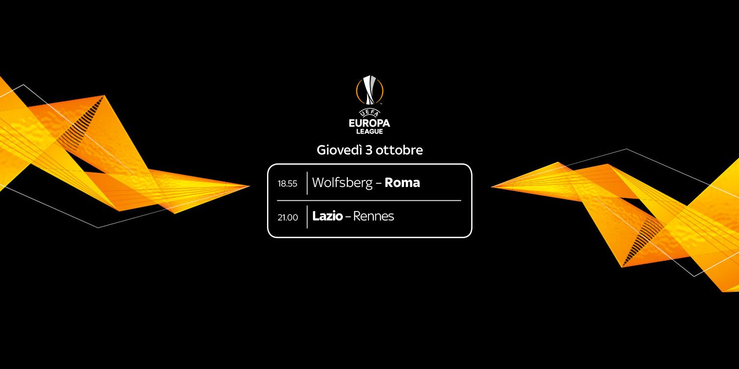 Sky Sport Diretta Europa League #2, Palinsesto Telecronisti Lazio e Roma
