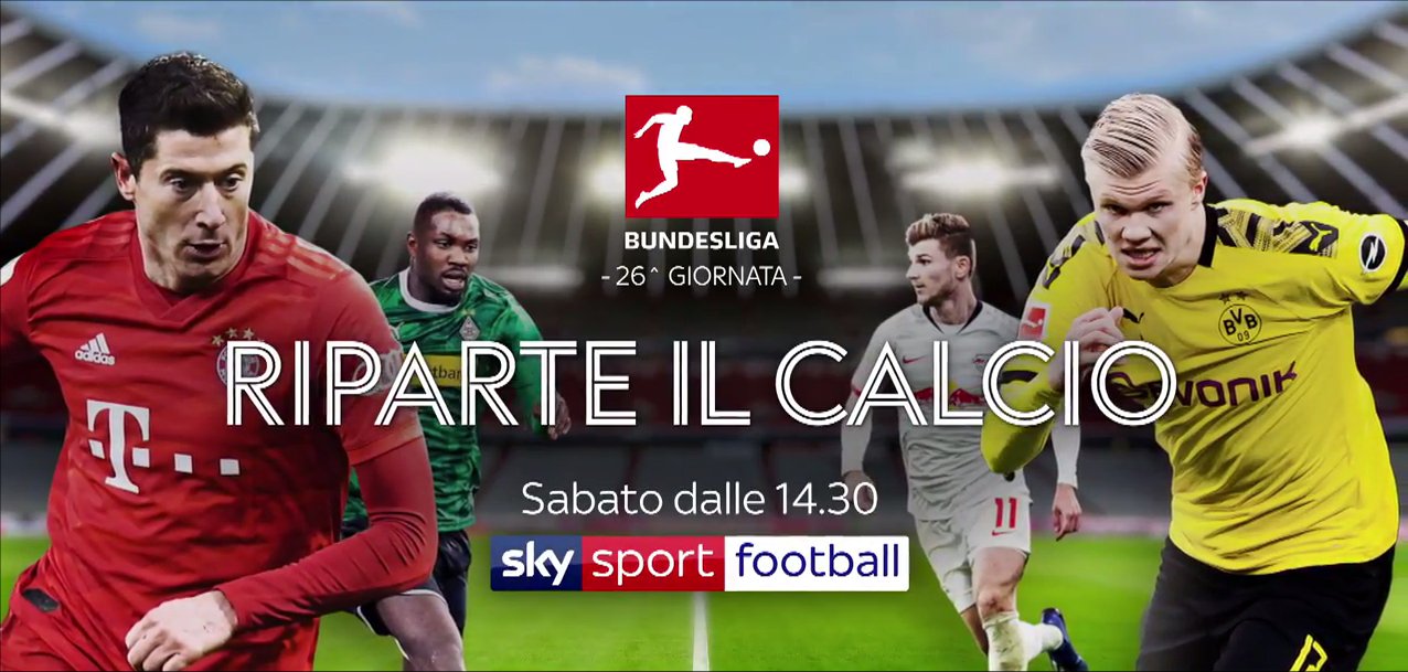 Calcio Estero Sky Sport, torna la Bundesliga! Palinsesto e Telecronisti (16 - 18 Maggio)