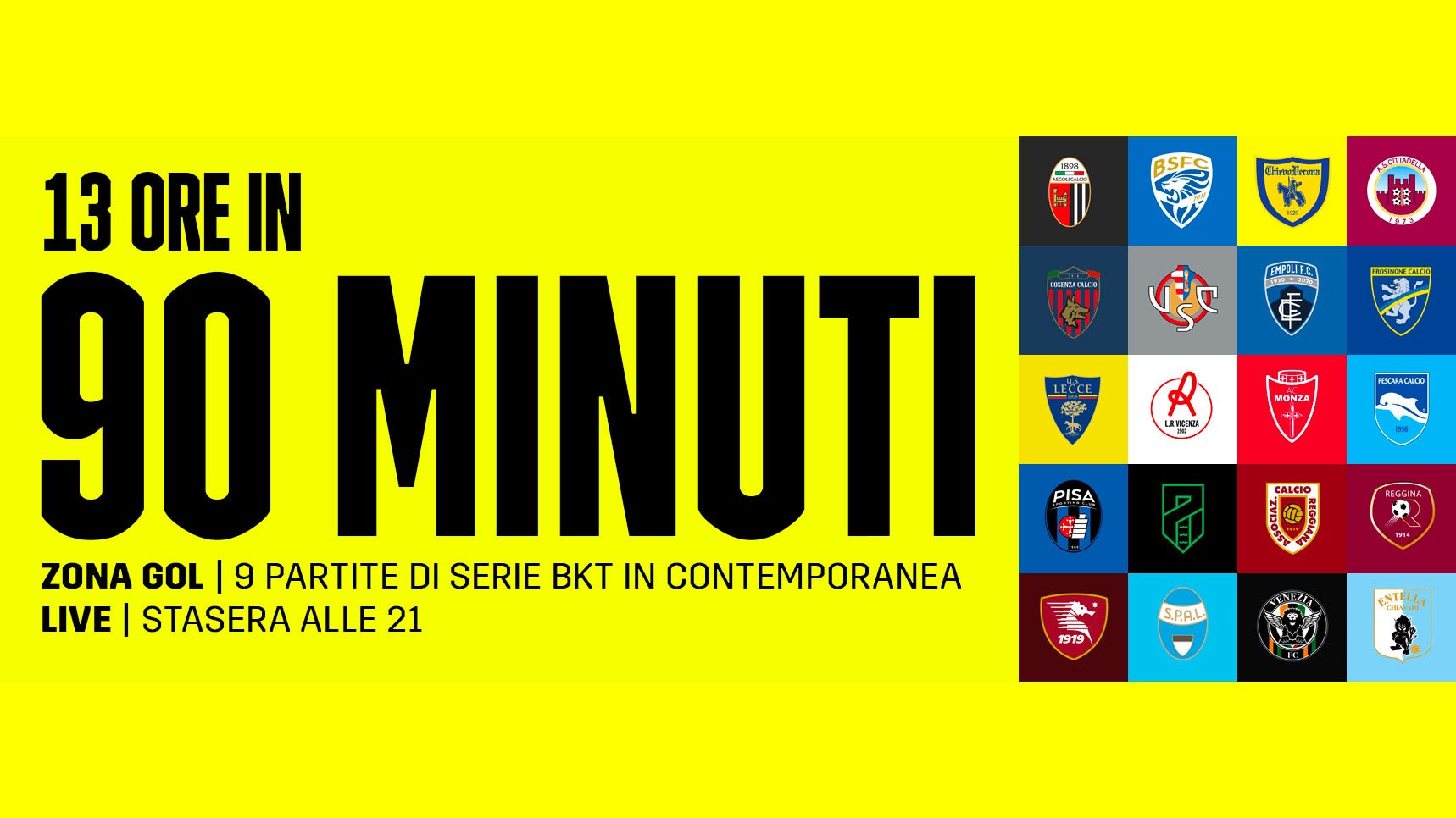Serie B DAZN 4a Giornata - Diretta Esclusiva | Palinsesto e Telecronisti - immagine di copertura per i programmi TV