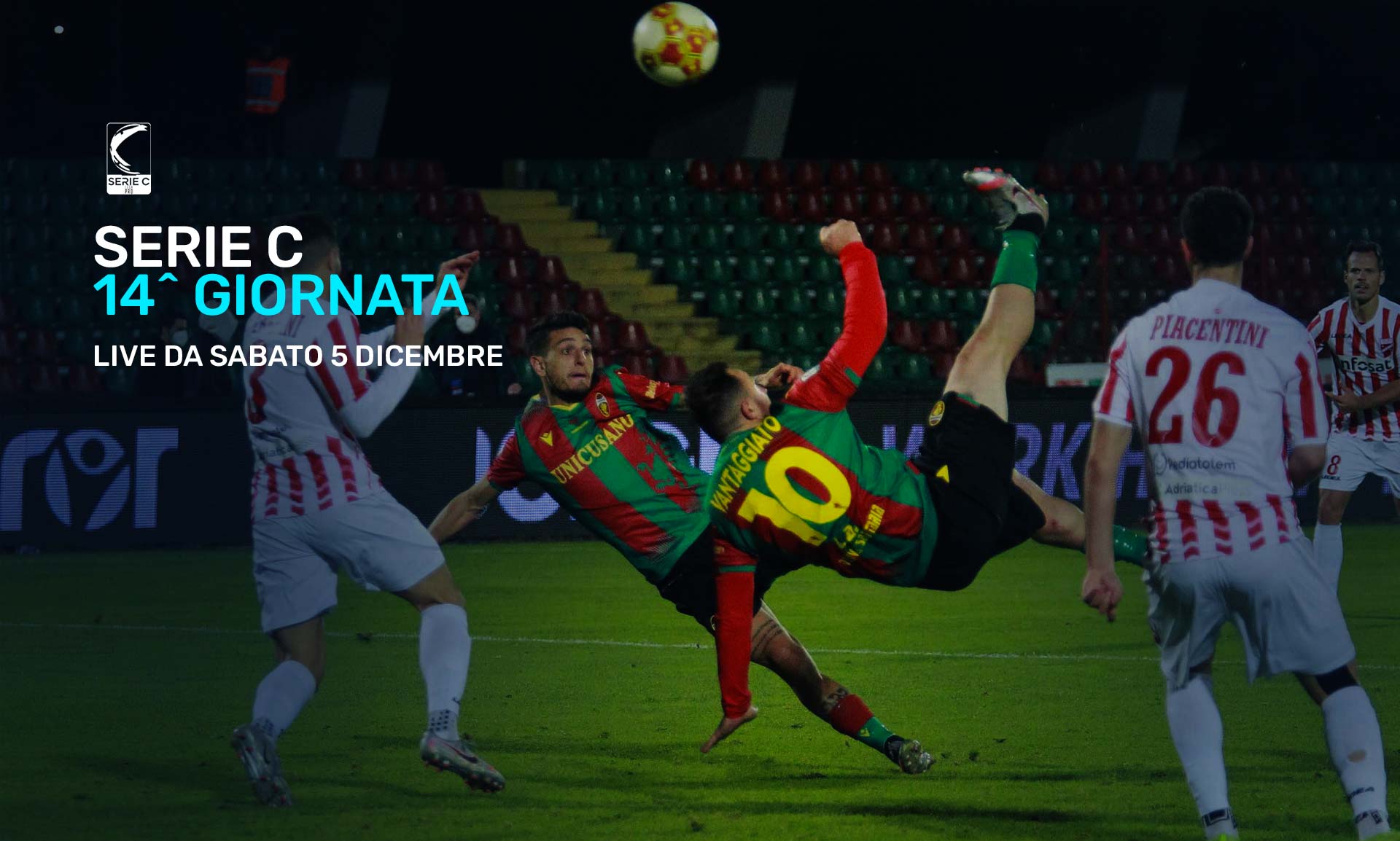 Serie C Eleven Sports, 14a Giornata - Programma e Telecronisti Lega Pro - immagine di copertura per i programmi TV