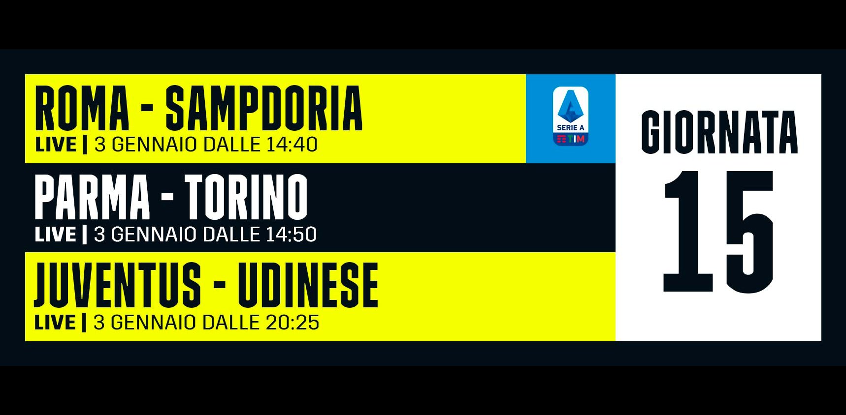 DAZN Serie A 15a Giornata, Diretta Esclusiva | Palinsesto Telecronisti (Sky 209) - immagine di copertura per i programmi TV