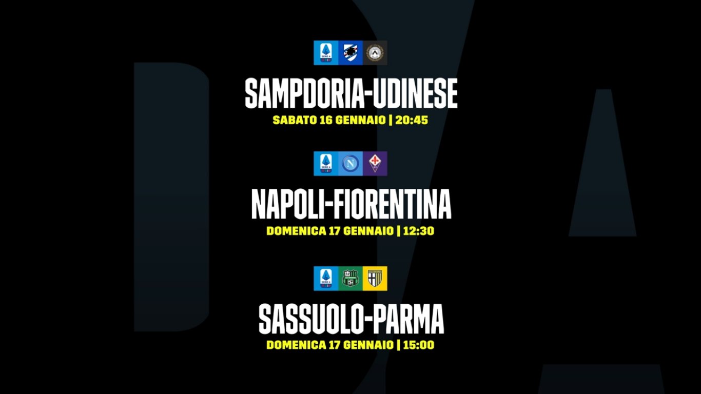 Foto - DAZN Serie A 18a Giornata, Diretta Esclusiva | Palinsesto Telecronisti (Sky 209)