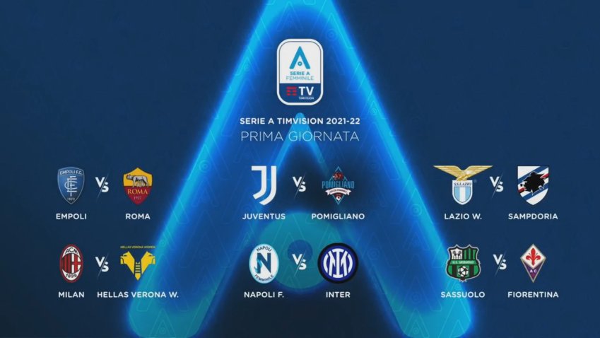 TimVision Serie A Femminile 2021/22 Diretta 1a Giornata, Palinsesto Telecronisti - immagine di copertura per i programmi TV
