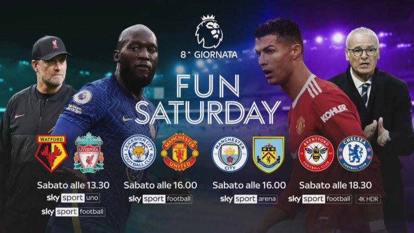 Calcio Estero Sky Sport, Premier, Bundesliga, Ligue 1 (15 - 17 Ottobre) - immagine di copertura per i programmi TV