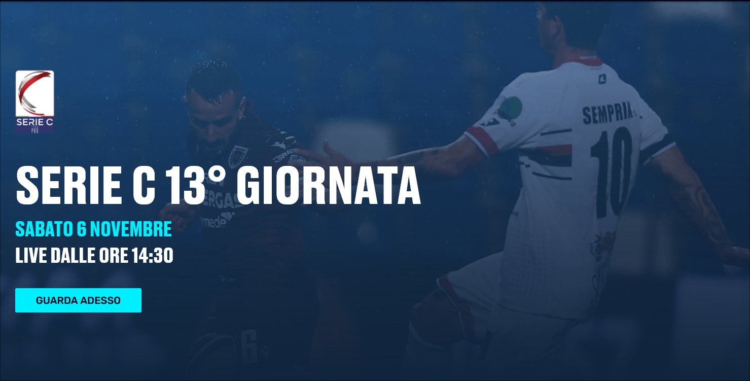 Lega Pro Eleven Sports, 13a Giornata - Programma e Telecronisti Serie C - immagine di copertura per i programmi TV