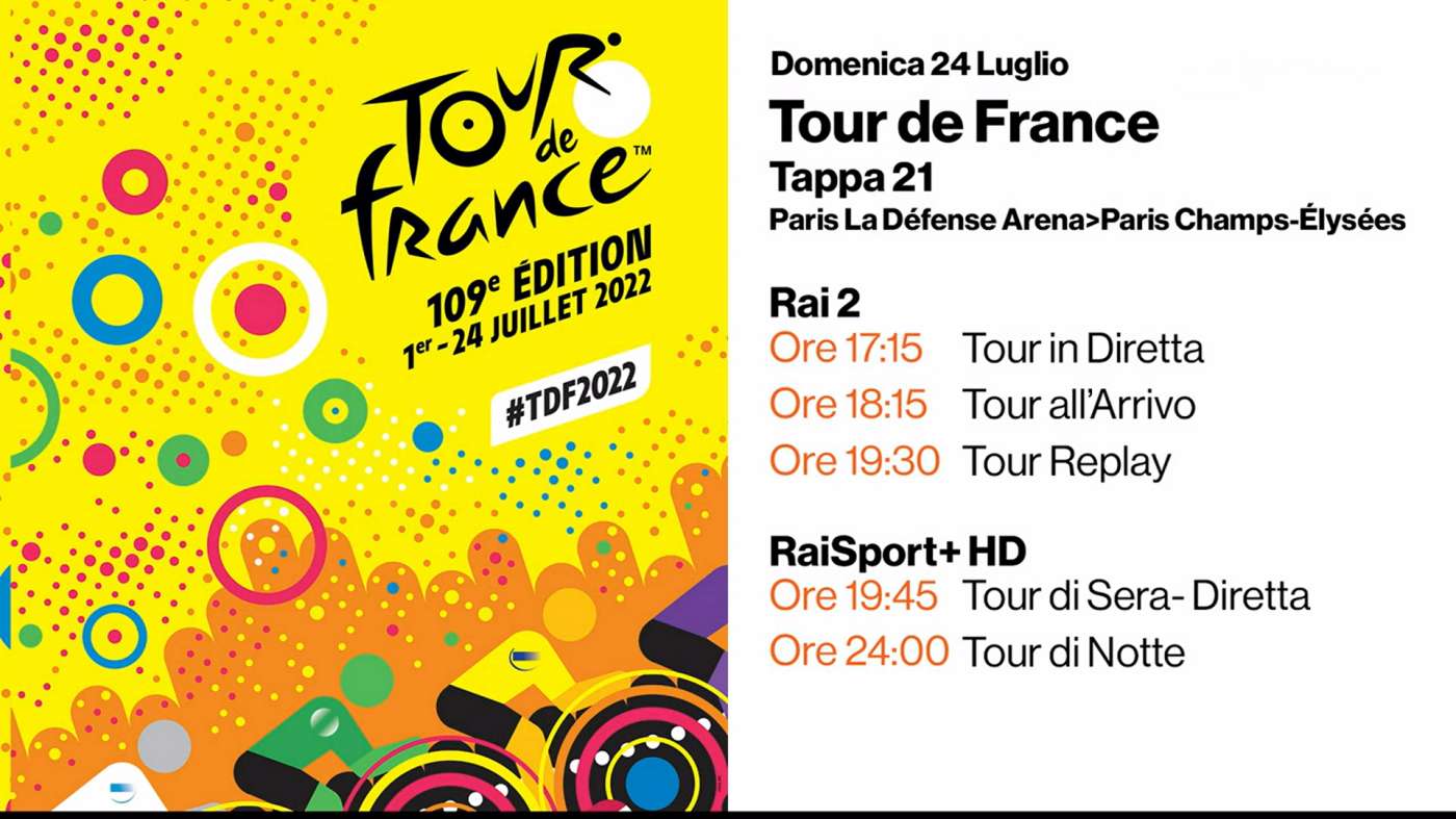 Domenica Rai Sport (Web e Play), 24 Luglio 2022 | diretta Tour de France, Mondiali Atletica Oregon - immagine di copertura per i programmi TV