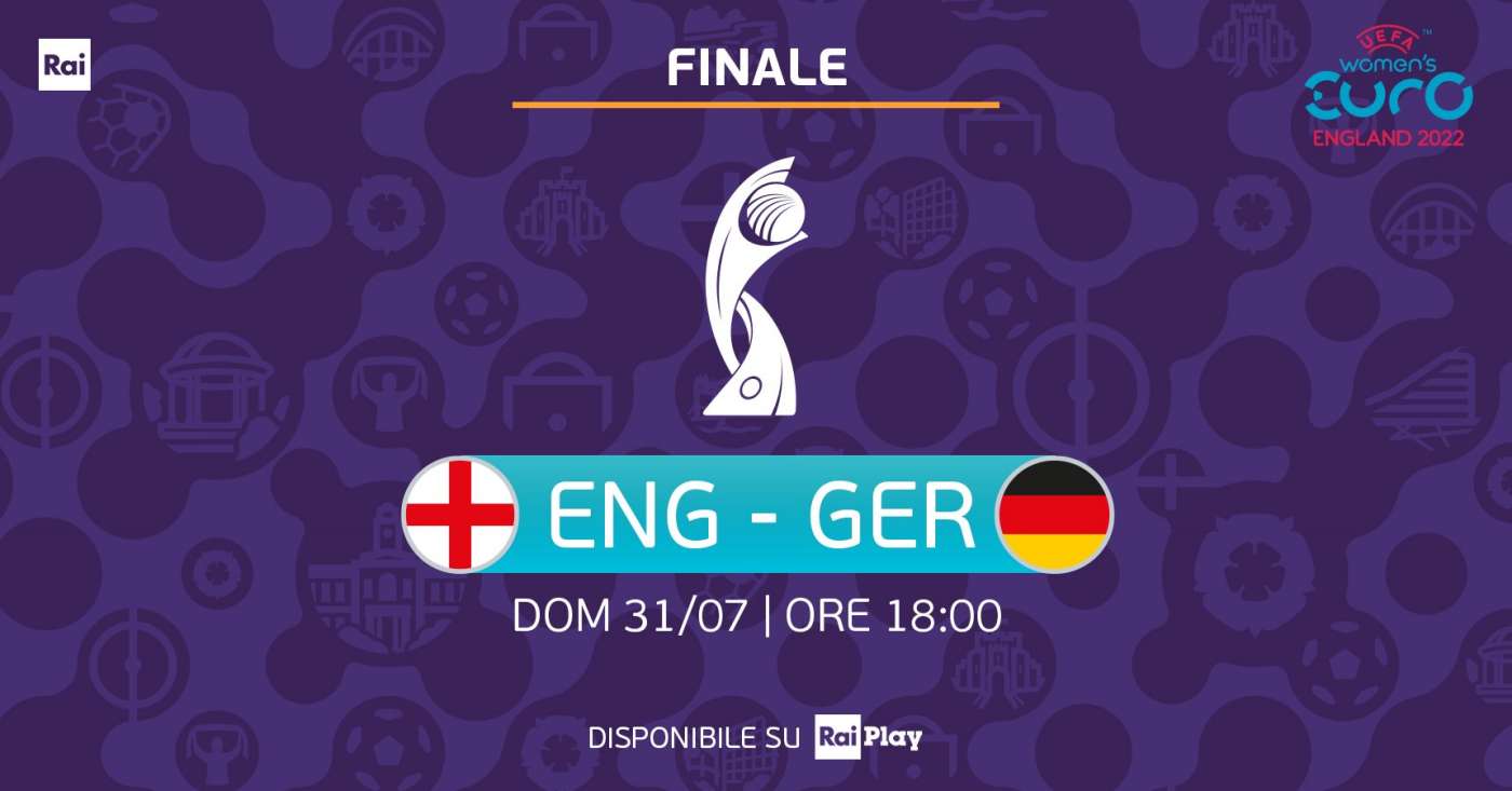 Domenica Rai Sport (Web e Play), 31 Luglio 2022 | diretta Finale Europeo Femminile Calcio  - immagine di copertura per i programmi TV