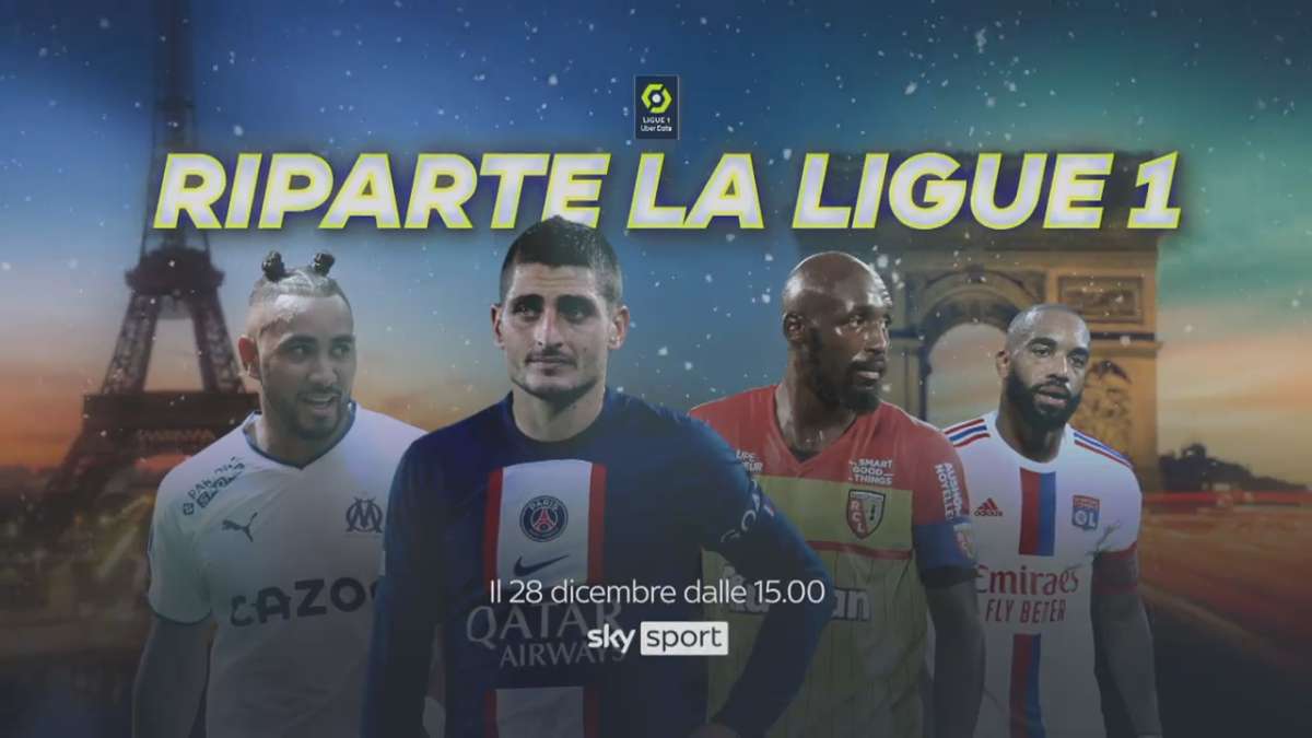 Calcio Estero Sky Sport 2022/23 - 16a Giornata Ligue 1 Programma e Telecronisti (28 - 29 Dicembre 2022)