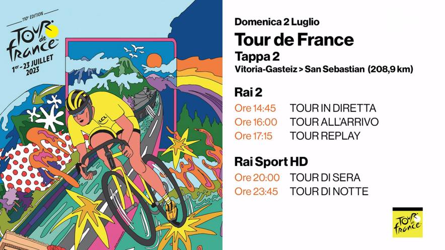 Domenica Rai Sport (Web e Play) 2 Luglio 2023, diretta Tour de France, Diamond League, Europei Under 21