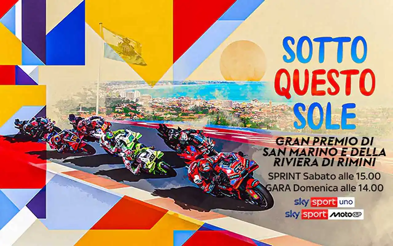 MotoGP 2025, diretta Gran Premio San Marino e Rimini (Misano) Sky Sport, NOW, TV8 - immagine di copertura per i programmi TV