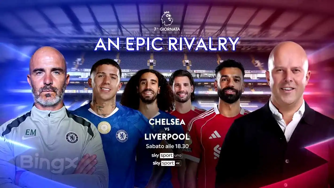 Calcio Estero live Sky e NOW (3 - 5 Ottobre 2025) - Premier League, Ligue 1, Bundesliga - immagine di copertura per i programmi TV