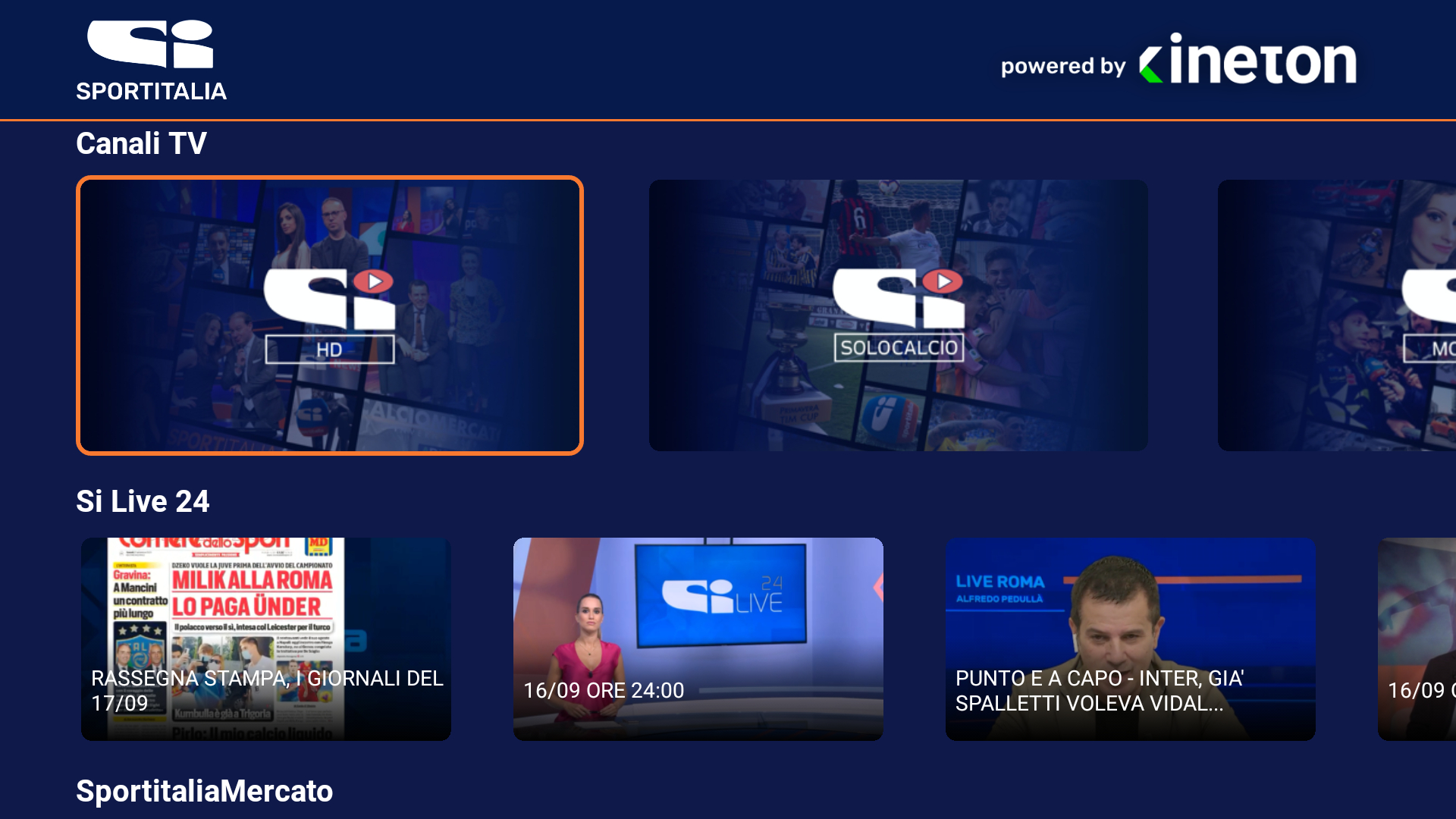 Immagine di Sportitalia fa un balzo nel futuro, tutto il palinsesto disponibile su SI Smart - Scopri di più su Internet e Tv