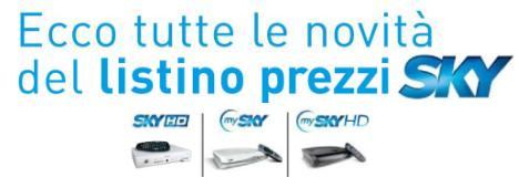 Il 1 Luglio al via gli aumenti Sky: disponibile il listino ufficiale