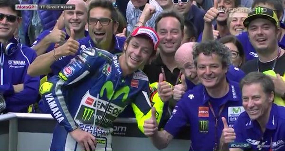 Rossi vince (di Sabato) ad Assen, Sky Sport MotoGP HD e Cielo Tv raccolgono i tifosi