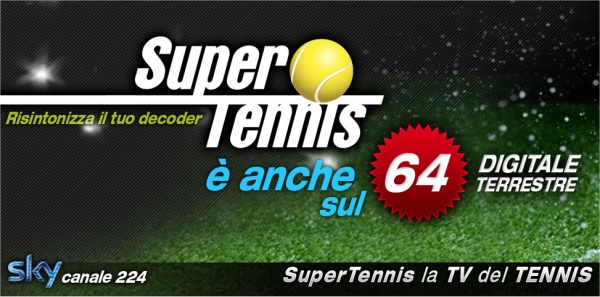 Immagine di SuperTennis (canale 64) cambia frequenza, da Gennaio solo sul mux TIMB2  - Scopri di più su Digitale Terrestre