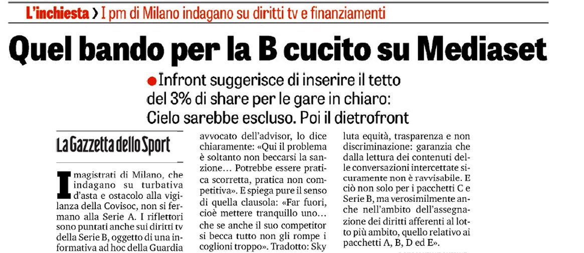 Immagine di Diritti Tv, Infront Italy: "Accuse infondate su bando Serie B ad hoc per Mediaset" - Scopri di più su Sport