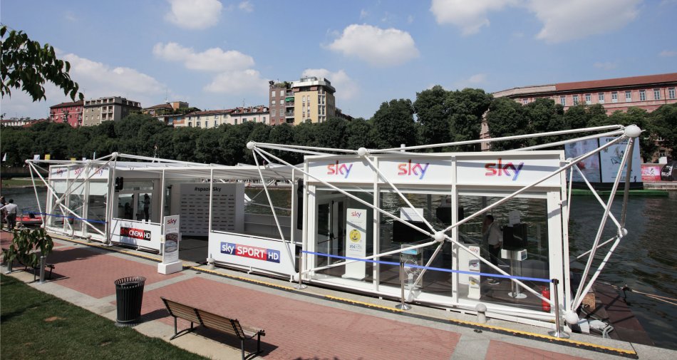 Lo Spazio Sky in Darsena diventa lo studio televisivo Sky Sport24 HD per scoprire la nuova APP