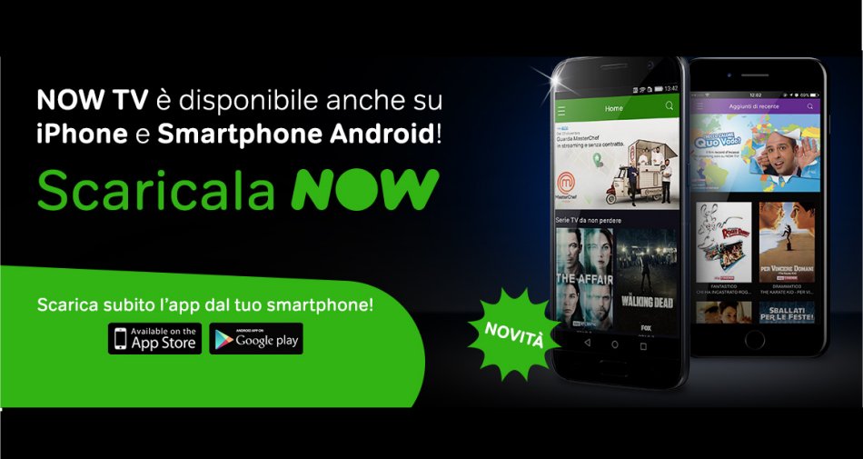 Foto - Arriva su Play Store la nuova app Now TV dedicata ai clienti con smartphone Android