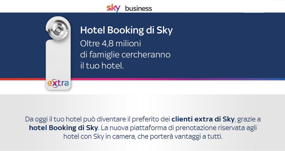 Visualizza: In arrivo Hotel Booking di Sky, piattaforma di prenotazione per i clienti Sky su Digital-News.it Immagine di In arrivo Hotel Booking di Sky, piattaforma di prenotazione per i clienti Sky - Scopri di più su Sky Italia