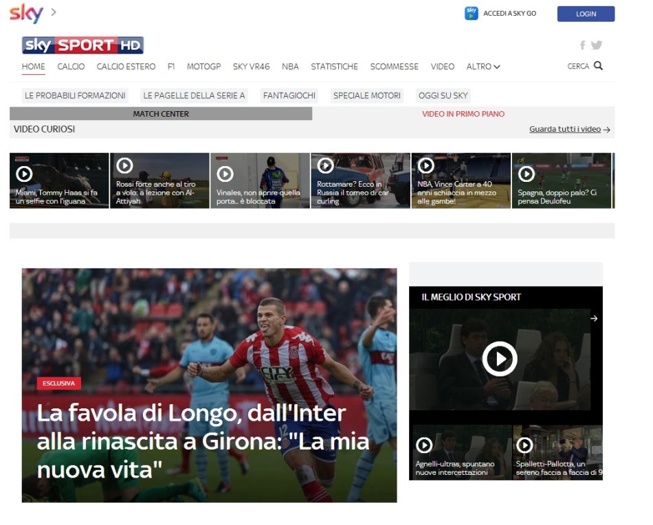SkySport.it è la seconda testata sportiva online in Italia con 2 milioni di utenti unici