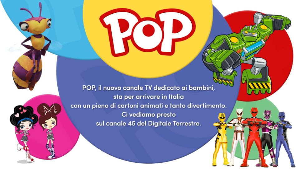 Sony lancia POP, dal 4 Maggio il nuovo canale free digitale terrestre (LCN 45) per bambini 